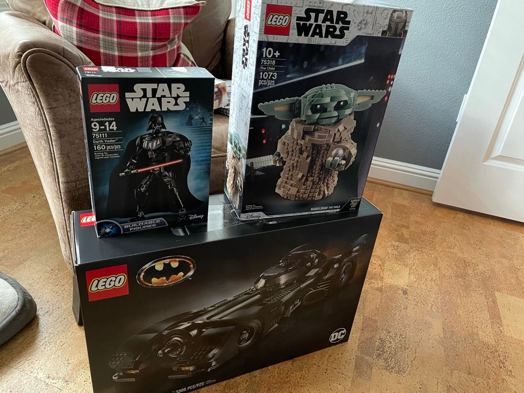 Darth Vader, The Child and Batmobile (1989) LEGO sets