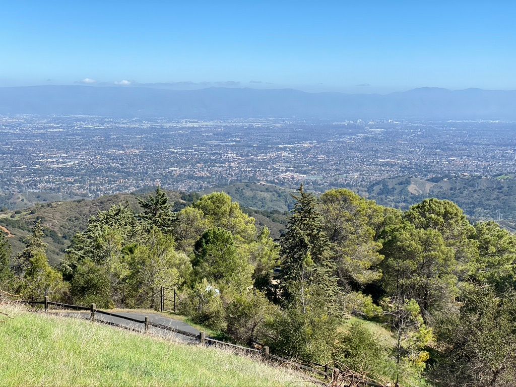 A view of Cupertino from Ridge Vineyards